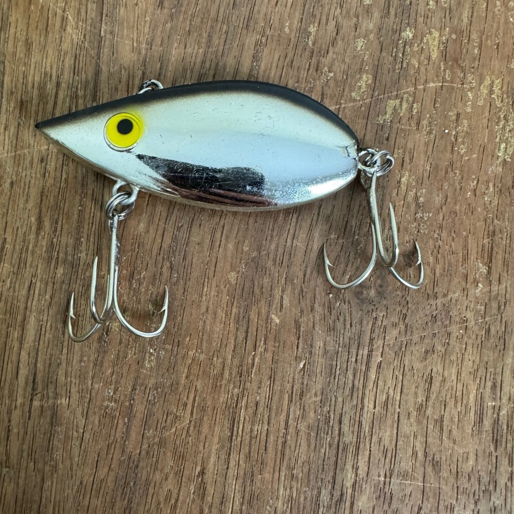 Storm VINTAGE Pre-Rapala Silver Chrome Texas Shad Double Treble Hook‎ Lure